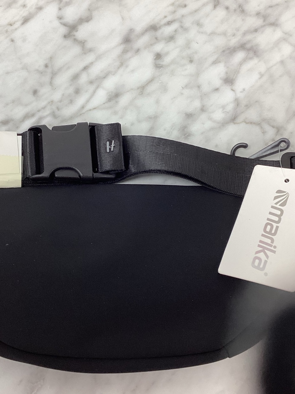 Marika Black Men's Belt Waist Pack with Buckle